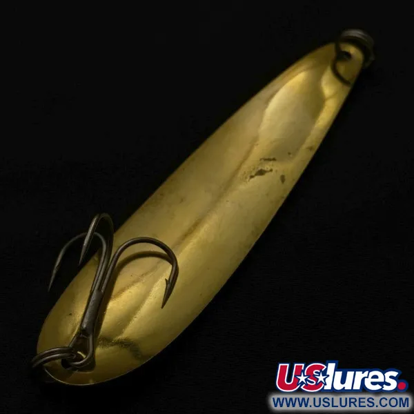 Vintage   Hicks Tackle, 2/5oz gold fishing spoon #23728