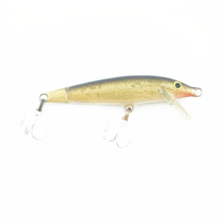 Vintage Rapala Original Floater F7, 1/8oz gold fishing lure #23730