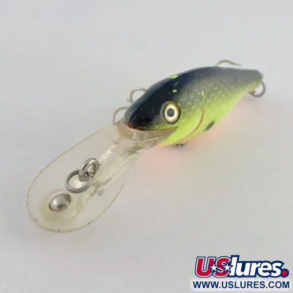 Vintage   Rebel Double Deep Shad, 3/16oz Chartreuse fishing lure #23734