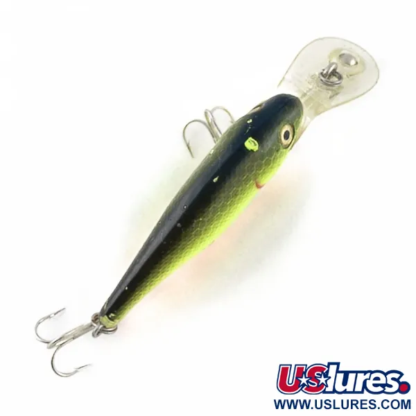 Vintage   Rebel Double Deep Shad, 3/16oz Chartreuse fishing lure #23734