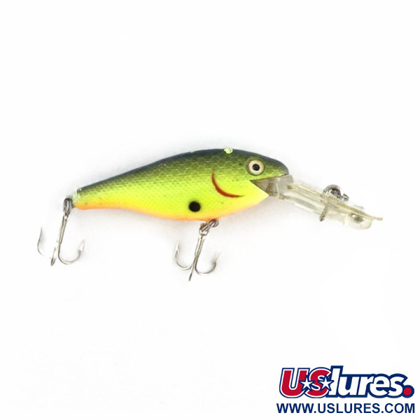 Vintage   Rebel Double Deep Shad, 3/16oz Chartreuse fishing lure #23734