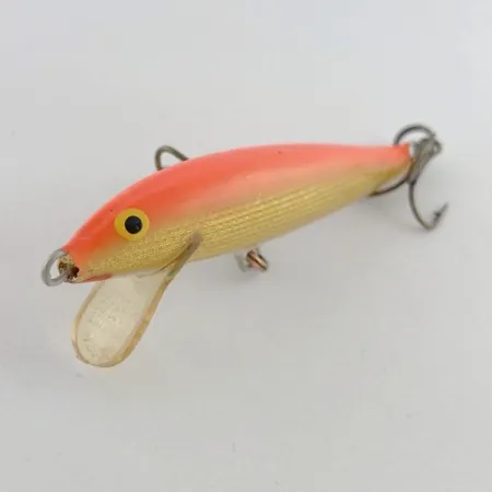 Vintage Rapala Original Floater F7 (Finland), 1/8oz Orange fishing lure #23736