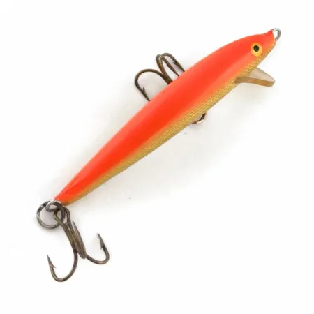 Vintage Rapala Original Floater F7 (Finland), 1/8oz Orange fishing lure #23736