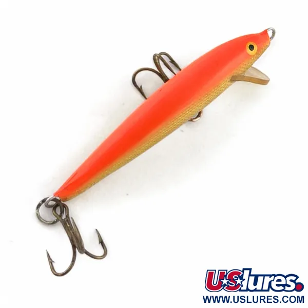 Vintage   Rapala Original Floater F7 (Finland), 1/8oz Orange fishing lure #23736