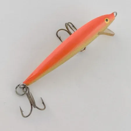 Vintage Rapala Original Floater F7 (Finland), 1/8oz Orange fishing lure #23736