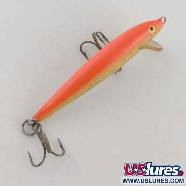 Vintage   Rapala Original Floater F7 (Finland), 1/8oz Orange fishing lure #23736