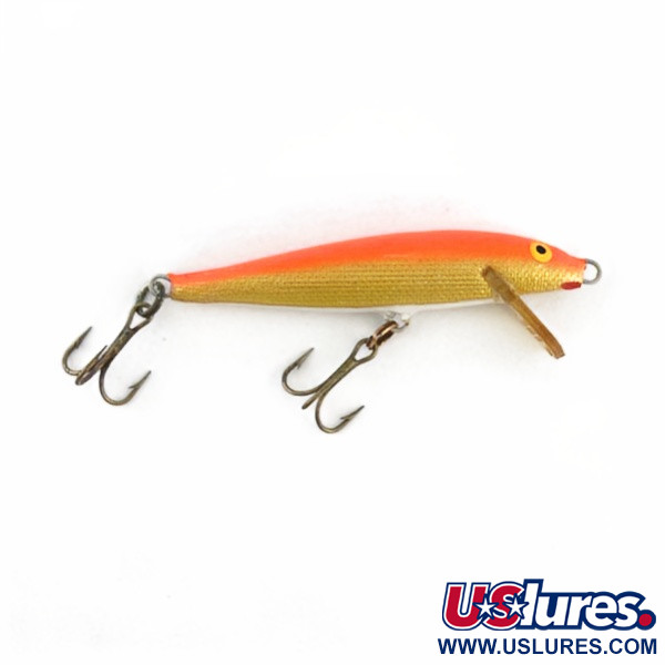 Vintage   Rapala Original Floater F7 (Finland), 1/8oz Orange fishing lure #23736