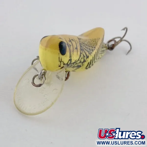 Vintage   Rebel Crickhopper Ultralight, 3/32oz Yellow Grasshopper fishing lure #23737