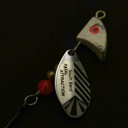 Vintage South Bend  Fatal Attraction, 2/5oz silver spinning lure #23738