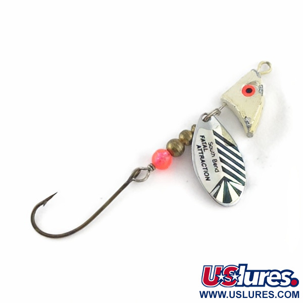 Vintage   South Bend  Fatal Attraction, 2/5oz silver spinning lure #23738
