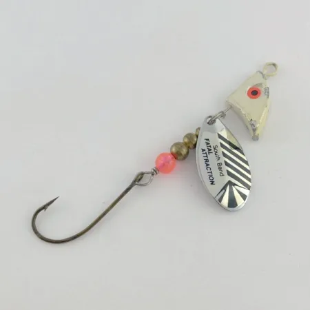Vintage South Bend  Fatal Attraction, 2/5oz silver spinning lure #23738