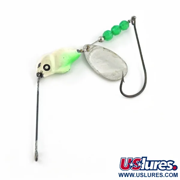 Vintage   Mepps Walley Killer Spinnerbait, 3/4oz silver/chartreuse spinning lure #23739