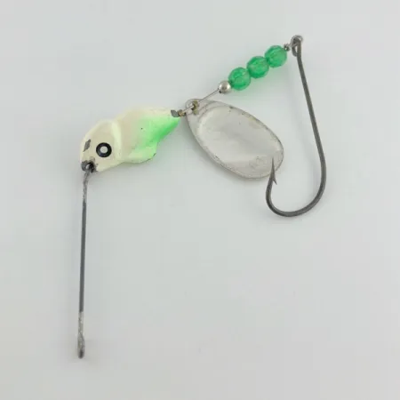 Vintage Mepps Walley Killer Spinnerbait, 3/4oz silver/chartreuse spinning lure #23739