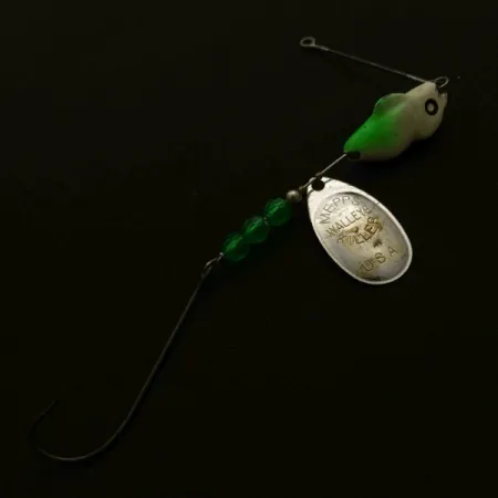 Vintage Mepps Walley Killer Spinnerbait, 3/4oz silver/chartreuse spinning lure #23739
