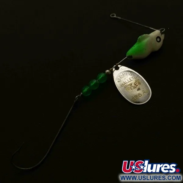 Vintage   Mepps Walley Killer Spinnerbait, 3/4oz silver/chartreuse spinning lure #23739