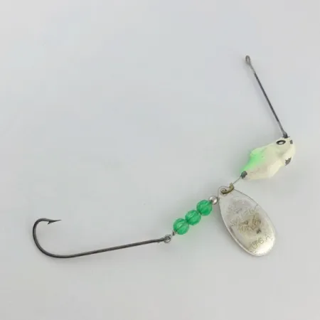 Vintage Mepps Walley Killer Spinnerbait, 3/4oz silver/chartreuse spinning lure #23739