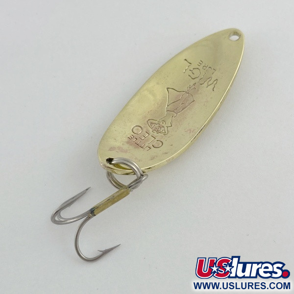 Vintage  Seneca Little Cleo (Hula Girl), 1/2oz gold fishing spoon #23740