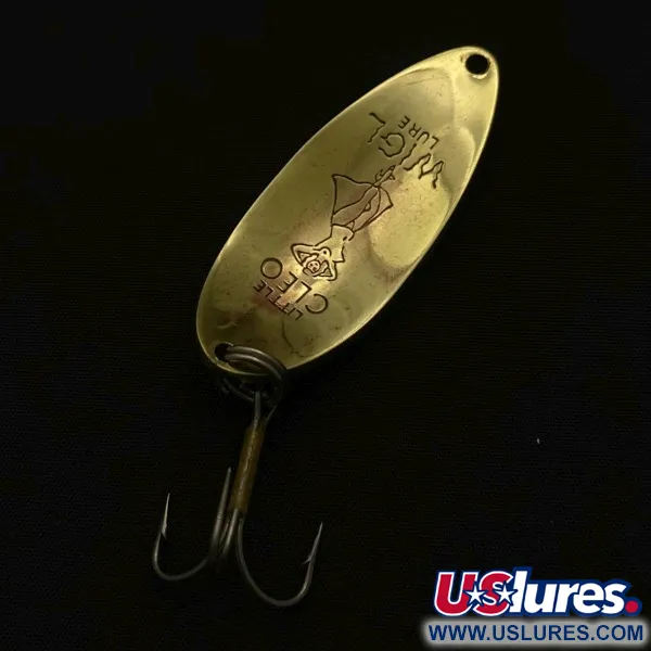 Vintage  Seneca Little Cleo (Hula Girl), 1/2oz gold fishing spoon #23740
