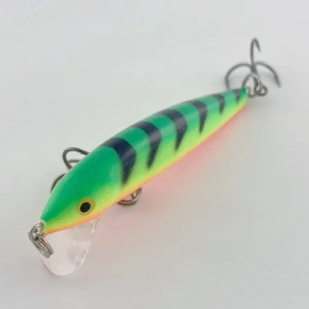 Vintage Rapala Husky Jerk 6 , 3/16oz Fire tiger fishing lure #23745