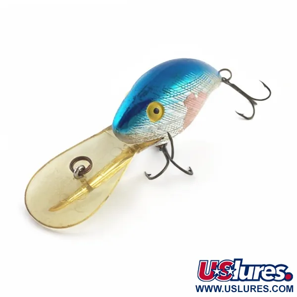 Vintage   Rebel Deep Maxi R, 1oz silver/blue fishing lure #23759