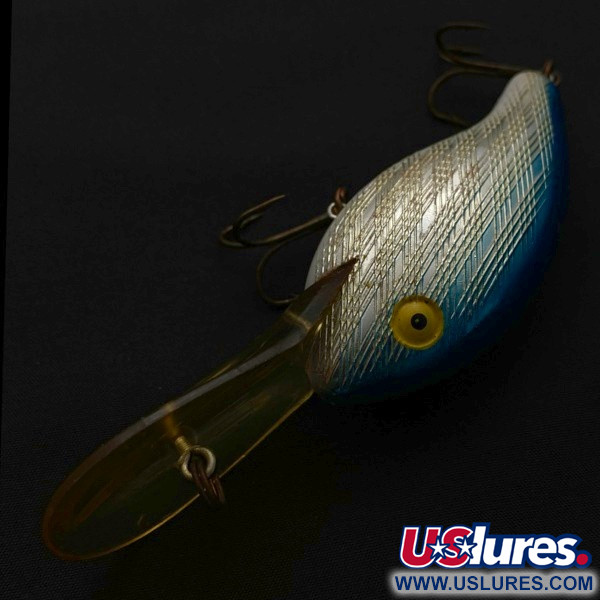 Vintage   Rebel Deep Maxi R, 1oz silver/blue fishing lure #23759