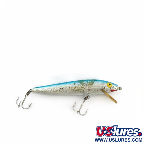 Vintage   Rebel Floater F9, 1/4oz silver/blue fishing lure #23764