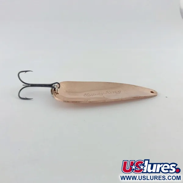 Vintage Weller Gypsy King 1, 3/5oz copper fishing spoon #23768