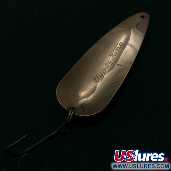 Vintage  Weller Gypsy King 1, 3/5oz copper fishing spoon #23768