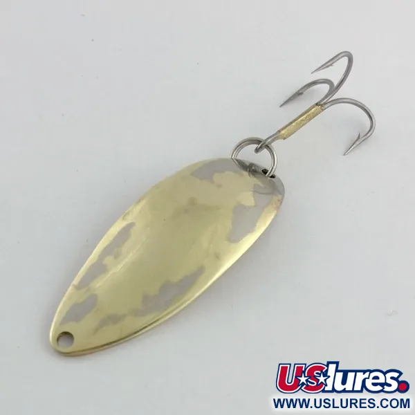 Vintage  Seneca Little Cleo (Hula Girl), 1/2oz nickel/gold fishing spoon #23769