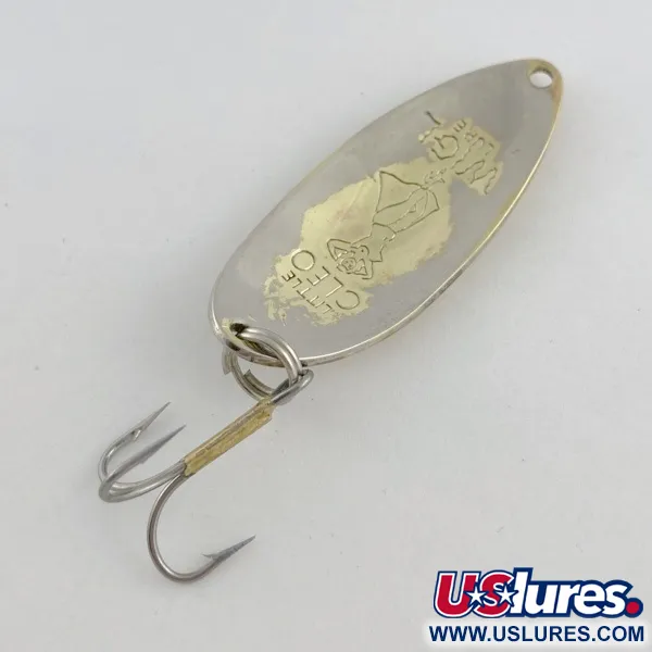 Vintage  Seneca Little Cleo (Hula Girl), 1/2oz nickel/gold fishing spoon #23769