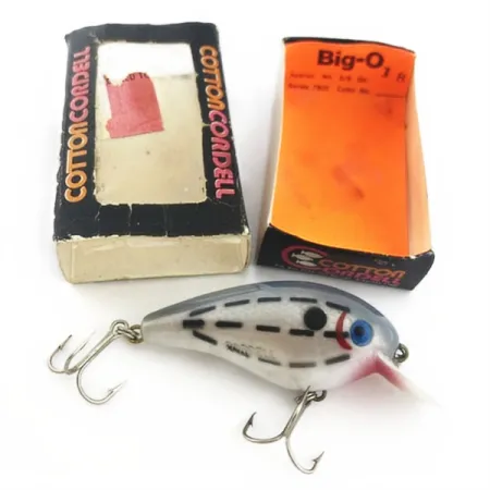 Vintage Cotton Cordell Big O, 1/2oz Blue eyes Bar Fish fishing lure #23776