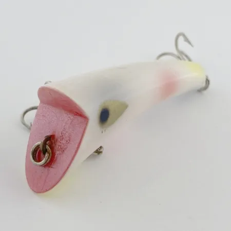 Vintage Heddon Hedd Plug, 1/4oz pearl fishing lure #23778
