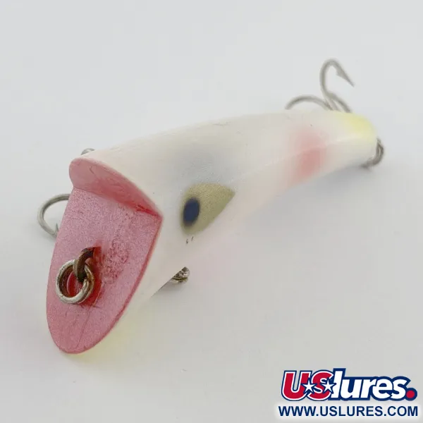 Vintage   Heddon Hedd Plug, 1/4oz pearl fishing lure #23778