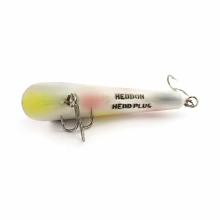 Vintage Heddon Hedd Plug, 1/4oz pearl fishing lure #23778