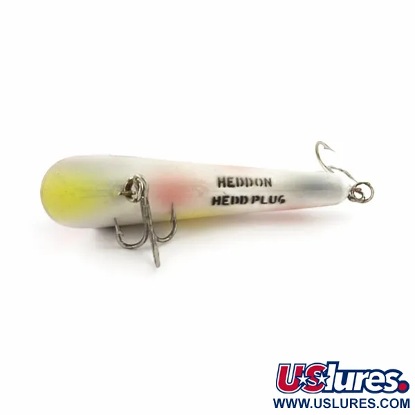Vintage   Heddon Hedd Plug, 1/4oz pearl fishing lure #23778