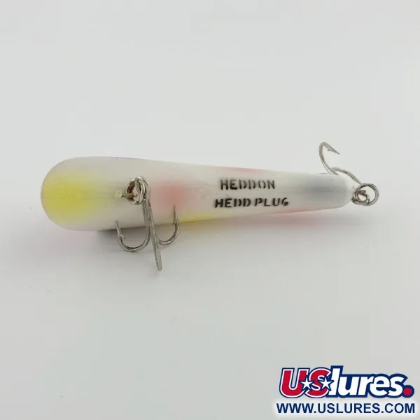 Vintage   Heddon Hedd Plug, 1/4oz pearl fishing lure #23778