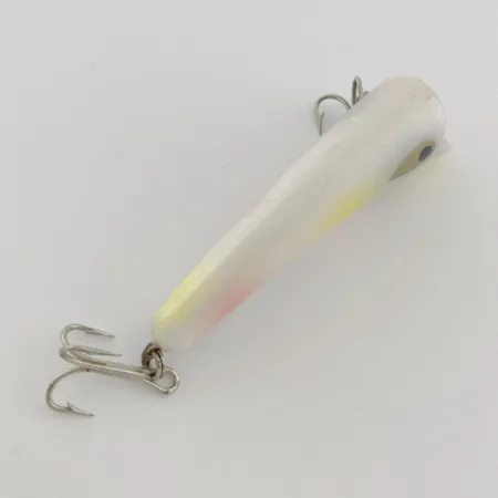 Vintage Heddon Hedd Plug, 1/4oz pearl fishing lure #23778