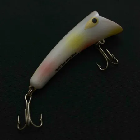 Vintage Heddon Hedd Plug, 1/4oz pearl fishing lure #23778