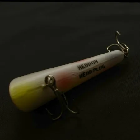 Vintage Heddon Hedd Plug, 1/4oz pearl fishing lure #23778