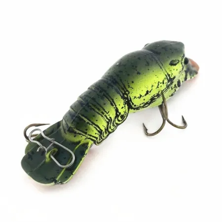 Vintage Mann's Hackleback Green Crawdad , 1/4oz Green Crawdad  fishing lure #23784