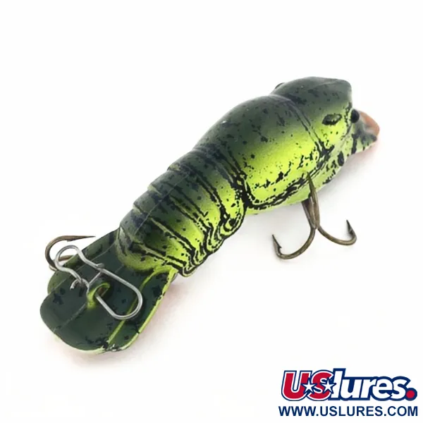 Vintage   Mann's Hackleback Green Crawdad , 1/4oz Green Crawdad  fishing lure #23784