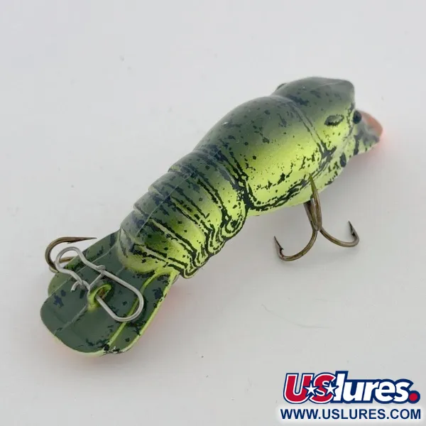 Vintage   Mann's Hackleback Green Crawdad , 1/4oz Green Crawdad  fishing lure #23784
