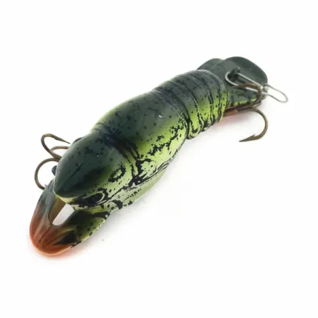 Vintage Mann's Hackleback Green Crawdad , 1/4oz Green Crawdad  fishing lure #23784