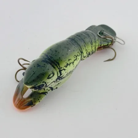 Vintage Mann's Hackleback Green Crawdad , 1/4oz Green Crawdad  fishing lure #23784