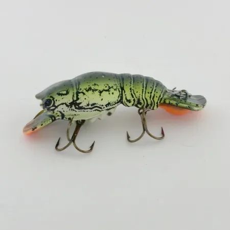 Vintage Mann's Hackleback Green Crawdad , 1/4oz Green Crawdad  fishing lure #23784