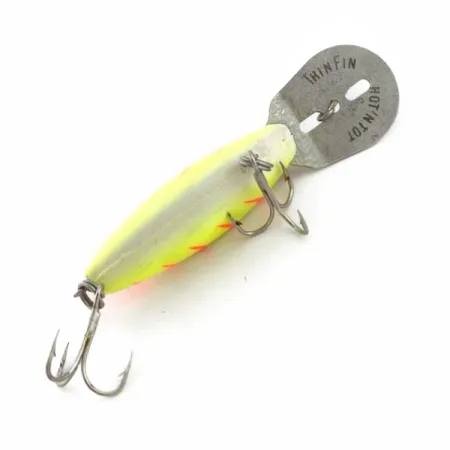 Vintage Storm Hot'N'Tot Thin Fin, 1/4oz yellow fishing lure #23787