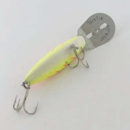 Vintage Storm Hot'N'Tot Thin Fin, 1/4oz yellow fishing lure #23787
