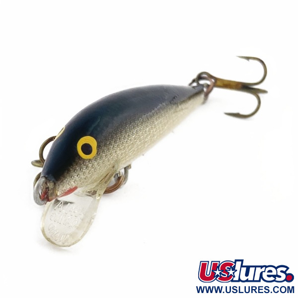 Vintage   Rapala Original Floater F5 (Finland) , 3/32oz S (Silver) fishing lure #23788
