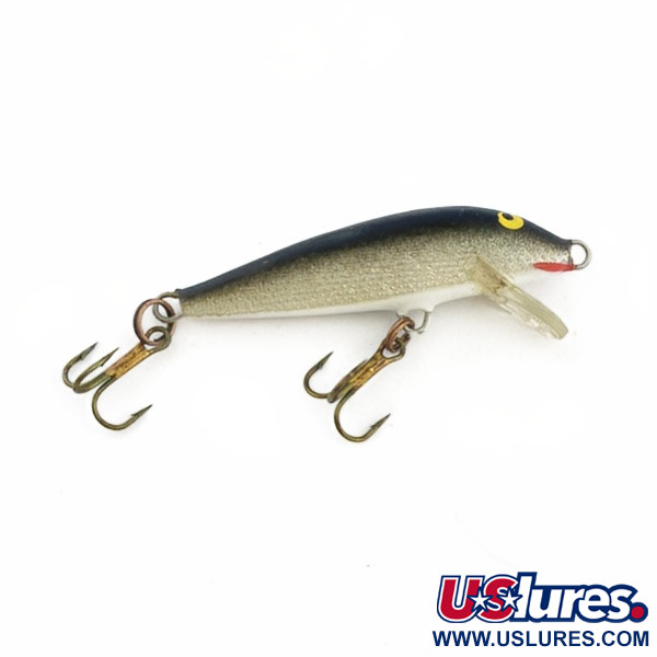 Vintage   Rapala Original Floater F5 (Finland) , 3/32oz S (Silver) fishing lure #23788