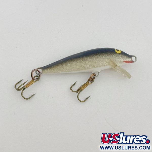 Vintage   Rapala Original Floater F5 (Finland) , 3/32oz S (Silver) fishing lure #23788